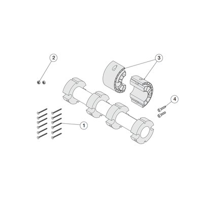 Junta telescópica e inserto suplementario para enganche de mástil. Accesorio para GARD8