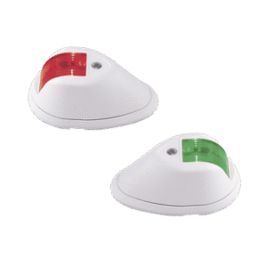 Set de Luces de Navegación Verticales Rojo / Verde con Carcasa en Color Blanco para Embarcaciones a Motor de Menos de 20 Metros Set de Luces de Navegación Verticales Rojo / Verde con Carcasa en Color Blanco para Embarcaciones a Motor de Menos de 20 Metros