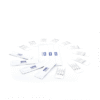 Kit de limpieza para DTC1250e, DTC1500, C50, DTC1000Me, DTC4250e, DTC1000, DTC4000, incluye 10 servicios