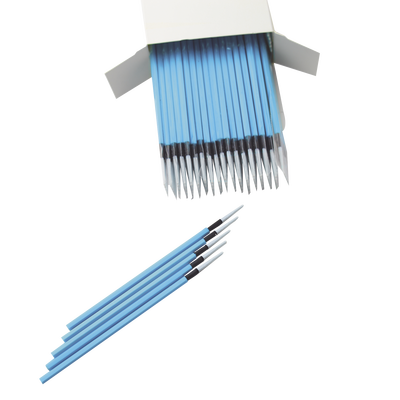 Hisopos para limpieza de puertos de fibra óptica 1.25 mm para adaptadores LC y MU, 100 piezas Hisopos para limpieza de puertos de fibra óptica 1.25 mm para adaptadores LC y MU, 100 piezas