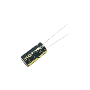 Capacitor Electrolítico de Aluminio, Radial de 1000 µFd, 16 Vcc, 105 °C, 10 x 15 mm.