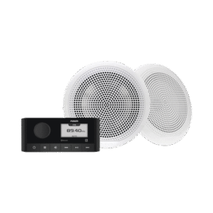 Sistema de estero marino MS-RA60 con dos bocinas de diseño clásico incluidas. Sistema de estero marino MS-RA60 con dos bocinas de diseño clásico incluidas.
