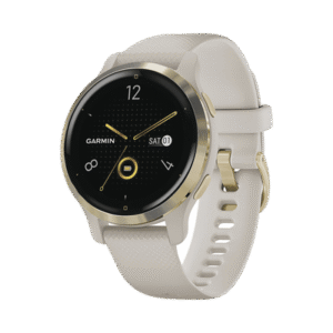 Reloj Garmin Venu 2S color beige en bisel de acero inoxidable, con funciones premium como almacenamiento y reproducción de hasta 2000 canciones. Reloj Garmin Venu 2S color beige en bisel de acero inoxidable, con funciones premium como almacenamiento y reproducción de hasta 2000 canciones.