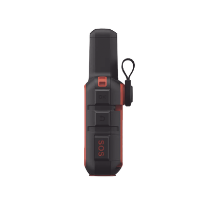 Navegador satelital InReach Mini 2 color naranja, con cobertura global mediante la red Iridium, cuenta con botón de emergencia, batería para hasta 50 horas, GPS y brujula.