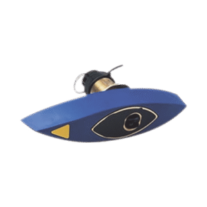 Transductor de montaje a través del casco de bronce con sensores de profundidad, velocidad y temperatura