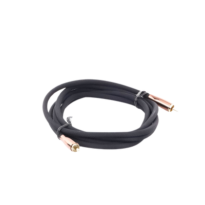 Cable de Audio Coaxial Macho a Coaxial Macho (S/PDIF) / 5.1 Canales / Diseño de Blindaje Multiple / Núcleo de Cobre / Caja de Aleacion de Cobre / 2 Metros / Color Negro