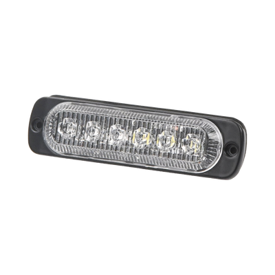 Luz direccional con 6 LEDS, color ambar/claro, 12-24 Vcc