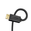 Cable DisplayPort 1.2 Macho a Macho | Longitud 5m | Versión DP1.2 | Soporta 4K@60Hz; 2K@144Hz | Soporta 3D | Color profundo de 8 y 10 bits | Blindaje Interno Múltiple | Cobre Estañado 28AWG | Botón de Liberación.