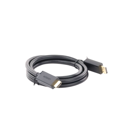 Cable DP Macho a HDMI Macho / Longitud 1.50 m / Soporta 4K@30Hz / Soporta 3D / Cobre Estañado 28AWG / Blindaje interno múltiple / Transmisión Unidireccional / Botón de Liberación / Chip de Última Generación