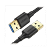 Cable USB-A 3.0 a USB-A 3.0 / 1 Metro / Macho a Macho / Conector Niquelado / Núcleo de Cobre Estañado / Blindaje Múltiple / Velocidad 5Gbps / No Requiere Controlador / Compatible con USB2.0 Y USB 1.1