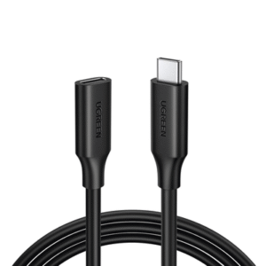 Cable USB-C Macho a USB-C Hembra | 1metro | USB-C 3.1 Gen 2 | Compatible con Thunderbolt 3 | TPE | Transferencia de Datos 10 Gbps | Soporta hasta 100W para Carga Rápida | Reversible.