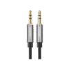 Cable Auxiliar 5 Metros / Conector 3.5mm a 3.5mm / Macho a Macho / Cubierta de TPE / Carcasa de Aluminio / Color Negro Cable Auxiliar 5 Metros / Conector 3.5mm a 3.5mm / Macho a Macho / Cubierta de TPE / Carcasa de Aluminio / Color Negro