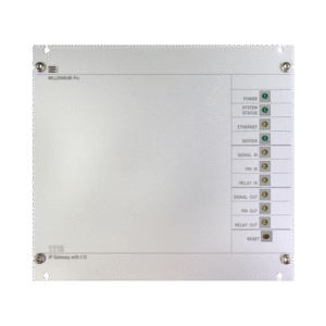 Interfaz Millennium IP para gestión de avisos y música pre-grabados IP con 8 relés IN/OUT Interfaz Millennium IP para gestión de avisos y música pre-grabados IP con 8 relés IN/OUT