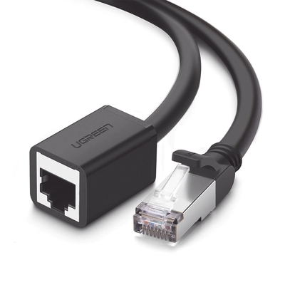 Cable de Extensión Cat6 RJ45 F/UTP / Macho a Hembra / 3m / Método de conexión 568B / Velocidad de transmisión 1000Mbps / Ancho de banda del canal 250MHz /Caja de Cobre / Negro Cable de Extensión Cat6 RJ45 F/UTP / Macho a Hembra / 3m / Método de conexión 568B / Velocidad de transmisión 1000Mbps / Ancho de banda del canal 250MHz /Caja de Cobre / Negro