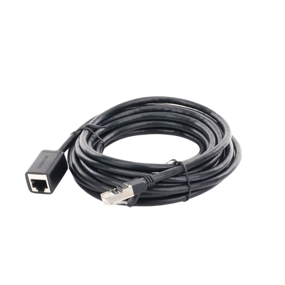Cable de Extensión Cat6 RJ45 F/UTP / Macho a Hembra / 5m / Método de conexión 568B / Velocidad de transmisión 1000Mbps / Ancho de banda del canal 250MHz /Caja de Cobre / Negro
