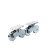 Rueda Doble de 12 cm / Capacidad Para Puertas de hasta 1200 kg / Canal Tipo "U"