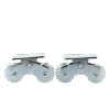 Rueda Doble de 12 cm / Capacidad Para Puertas de hasta 1200 kg / Canal Tipo "U"