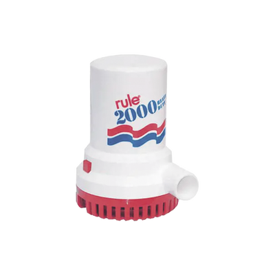 Bomba sumergible de achique de 2000 galones por hora a 24 Volts de corriente directa.