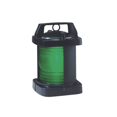 Luz de navegación con lente en color verde con arco de visibilidad: 112-1/2° Luz de navegación con lente en color verde con arco de visibilidad: 112-1/2°