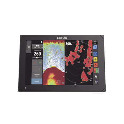 Pantalla táctil multifunción NSX 3012, cuenta con mapa base global, sonda de 1 kW, antena GPS interna, conexiones remotas WiFi y Bluetooth.