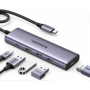 HUB USB-C (Docking Station) 5 en 1 | HDMI 2.0 4K@30Hz | 3 USB-A 3.0 (5Gbps) | USB-C PD Carga 100W | Potente Disipación de Calor | Chip de Ultima Generación | Cable de Nylon Trenzado de 25 cm | Carcasa de Aluminio. HUB USB-C (Docking Station) 5 en 1 | HDMI 2.0 4K@30Hz | 3 USB-A 3.0 (5Gbps) | USB-C PD Carga 100W | Potente Disipación de Calor | Chip de Ultima Generación | Cable de Nylon Trenzado de 25 cm | Carcasa de Aluminio.
