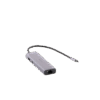 HUB USB-C (Docking Revodok) 6 en 1 | 3 Puertos USB-A 3.0 (5 Gbps) | USB-C PD 100W | HDMI 4K@30Hz | Entrada 1 RJ45 (Gigabit Ethernet) | Chip de Última Generación | Potente Disipación de Calor | Caja de Aluminio.