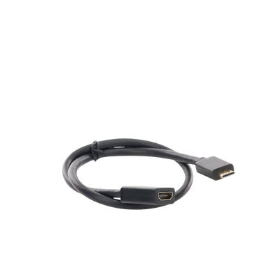 Adaptador Mini HDMI a HDMI (HDMI Tipo C) / 18Gbps / 4K@60Hz / HDR / Tecnología 3D / ARC / Carcasa PC+ABS / HDCP/ Longitud de 22 cm