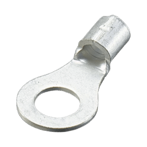 Terminal de Ojo #8 para Cable AWG12, sin Aislante. Terminal de Ojo #8 para Cable AWG12, sin Aislante.