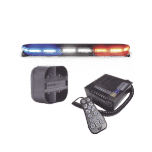 Kit de Sirena, Bocina y Torreta de 47", Serie 16 con 300 LEDs, Dual Color, Frente: Rojo/Blanco, Azul/Blanco, Trasero: Rojo/Ámbar, Azul/Ámbar Kit de Sirena, Bocina y Torreta de 47", Serie 16 con 300 LEDs, Dual Color, Frente: Rojo/Blanco, Azul/Blanco, Trasero: Rojo/Ámbar, Azul/Ámbar