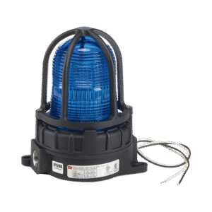 Luz de advertencia LED para ubicaciónes peligrosas, montaje tipo tubo, 24 VCD, LED color Azul