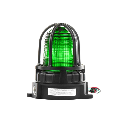 Luz de advertencia LED para ubicaciónes peligrosas, montaje para superficies, 24 VCD, color Verde