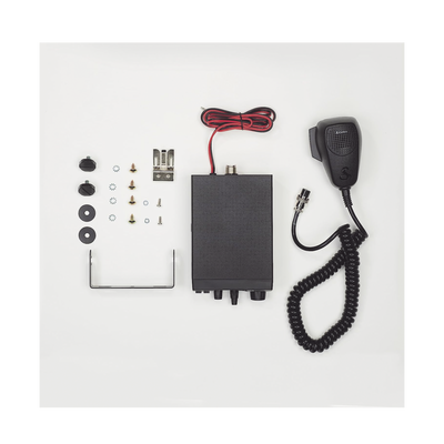 Radio móvil en banda CB de 40 canales en modulación AM con pantalla monocromática y función de PA