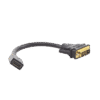 Convertidor DVI macho a HDMI Hembra | Bidireccional | DVI 24+1 | 1080P@60Hz | Cable de 22cm | Negro.