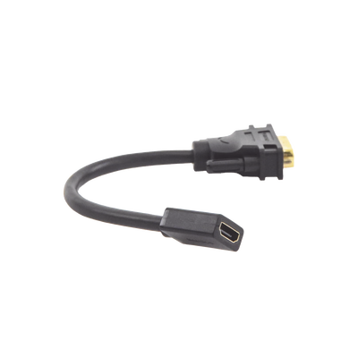 Convertidor DVI macho a HDMI Hembra | Bidireccional | DVI 24+1 | 1080P@60Hz | Cable de 22cm | Negro.
