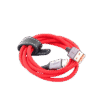 Cable USB-A a USB-C | 1 Metro | Carga Rápida QC 4.0/3.0/2.0 | FPC | AFC | Protección Integrada | 480 Mbps | Caja de Aluminio | Nylon Trenzado | Color Rojo | Ampliamente Sugerido para Carga Rápida HUAWEI.