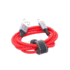 Cable USB-A a USB-C | 1 Metro | Carga Rápida QC 4.0/3.0/2.0 | FPC | AFC | Protección Integrada | 480 Mbps | Caja de Aluminio | Nylon Trenzado | Color Rojo | Ampliamente Sugerido para Carga Rápida HUAWEI.