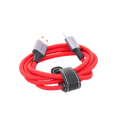 Cable USB-A a USB-C | 1 Metro | Carga Rápida QC 4.0/3.0/2.0 | FPC | AFC | Protección Integrada | 480 Mbps | Caja de Aluminio | Nylon Trenzado | Color Rojo | Ampliamente Sugerido para Carga Rápida HUAWEI.