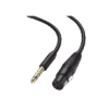 Cable para Micrófono Plug 6.35 mm (1/4 Inch) Macho a XLR Canon Hembra / Núcleo de Cobre / 5 Metros / Alta Calidad / Color Negro Cable para Micrófono Plug 6.35 mm (1/4 Inch) Macho a XLR Canon Hembra / Núcleo de Cobre / 5 Metros / Alta Calidad / Color Negro