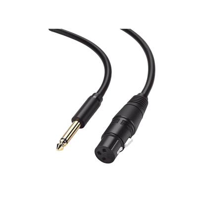 Cable para Micrófono Plug 6.35 mm (1/4 Inch) Macho a XLR Canon Hembra / Núcleo de Cobre / 5 Metros / Alta Calidad / Color Negro Cable para Micrófono Plug 6.35 mm (1/4 Inch) Macho a XLR Canon Hembra / Núcleo de Cobre / 5 Metros / Alta Calidad / Color Negro