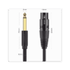 Cable para Micrófono Plug 6.35 mm (1/4 Inch) Macho a XLR Canon Hembra / Núcleo de Cobre / 5 Metros / Alta Calidad / Color Negro Cable para Micrófono Plug 6.35 mm (1/4 Inch) Macho a XLR Canon Hembra / Núcleo de Cobre / 5 Metros / Alta Calidad / Color Negro