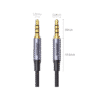 Cable Auxiliar de 3.5mm / Cable Audio Estéreo / Núcleo de Alambre de Cobre Esmaltado / Carcasa de Aluminio Azul + Nylon Trenzado / Soporta Micrófono / 2 Metros