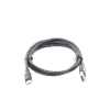 Cable USB-A a USB-C | 1 Metro | Carga y Sincronización de Datos | Carga Rápida 60W | Datos 5 Gbps | QC 3.0/2.0 | FPC | AFC | Protección Integrada | Duradero y Flexible| Caja ABS | Cubierta de TPE | Color Negro.