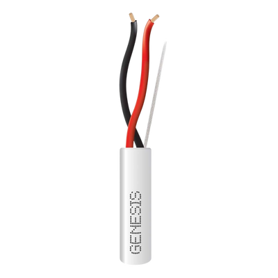 Bobina de 152 Metros de Cable / 2 x 18 AWG / Riser / Color Blanco / Para Aplicaciones en Alarmas de Intrusión, Control de Acceso, Automatización, Interfonos, TV Porteros, Audio y Voceo
