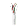 Bobina de 305 M de Cable 4 x 22 AWG BLINDADO / RISER / Color Blanco / Para Aplicaciones de Audio, Seguridad y Control