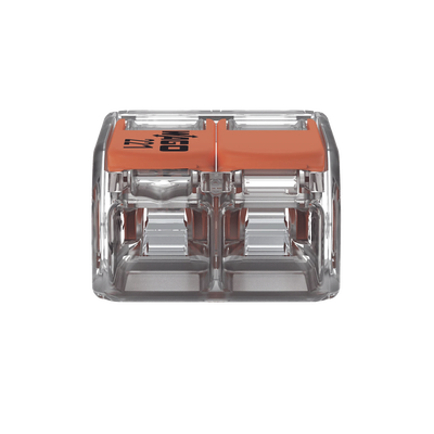 Conector de empalme compacto para todo tipo de conductores transparente 2 conectores CAL 20 a 10