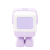 Cargador Mini GaNRobot 30W serie UNO | 1 USB-C de Carga Rápida | Tecnología GaN II | Multiprotocolo PD/QC/SCP/FCA | Carga Inteligente | Pantalla LED | Zapato Magnético Extraíble | Thermal Guard | Color Lila.