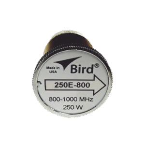 Elemento de 250 Watt en Línea 7/8" para Wattmetro BIRD 43 en Rango de Frecuencia de 800 a 1000 MHz.