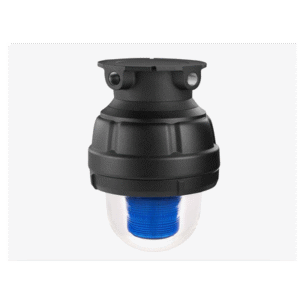 Luz de advertencia LED a prueba de explosión adecuado para su uso en Clase I, Div. I, Grupos C y D; Clase I, Div. 2, Grupos A, B, C y D; Clase II, Div. 1, Grupos E, F y G; Clase III, color Azul, 24 VCD