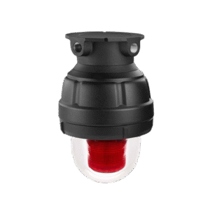 Luz estroboscopica a prueba de explosiones UL y cUL para Clase I, División 1, Grupo C y D; Clase I, División 2, Grupos A y B; Clase II, División 1, Grupos E, F y G; Clase III , 24 Vcd, color Rojo, montaje no incluido