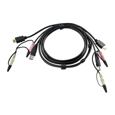 Cable KVM USB HDMI | Audio | 1.8m | Conexión de PC a Conmutador KVM | Compatible con Conmutadores ATEN Cable KVM USB HDMI | Audio | 1.8m | Conexión de PC a Conmutador KVM | Compatible con Conmutadores ATEN